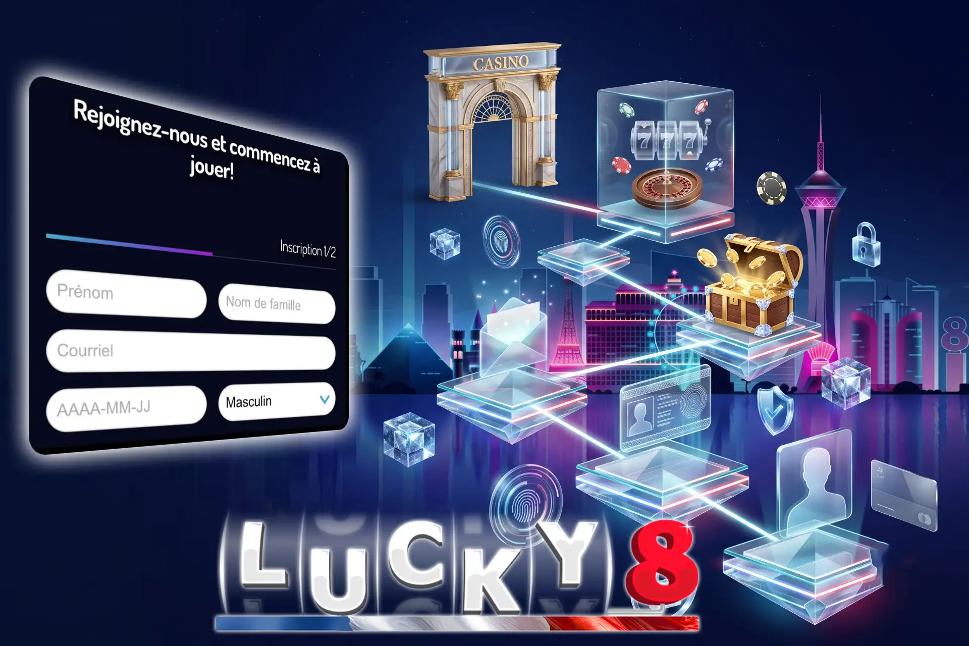 Lucky8 Casino inscription et création de compte étape par étape.