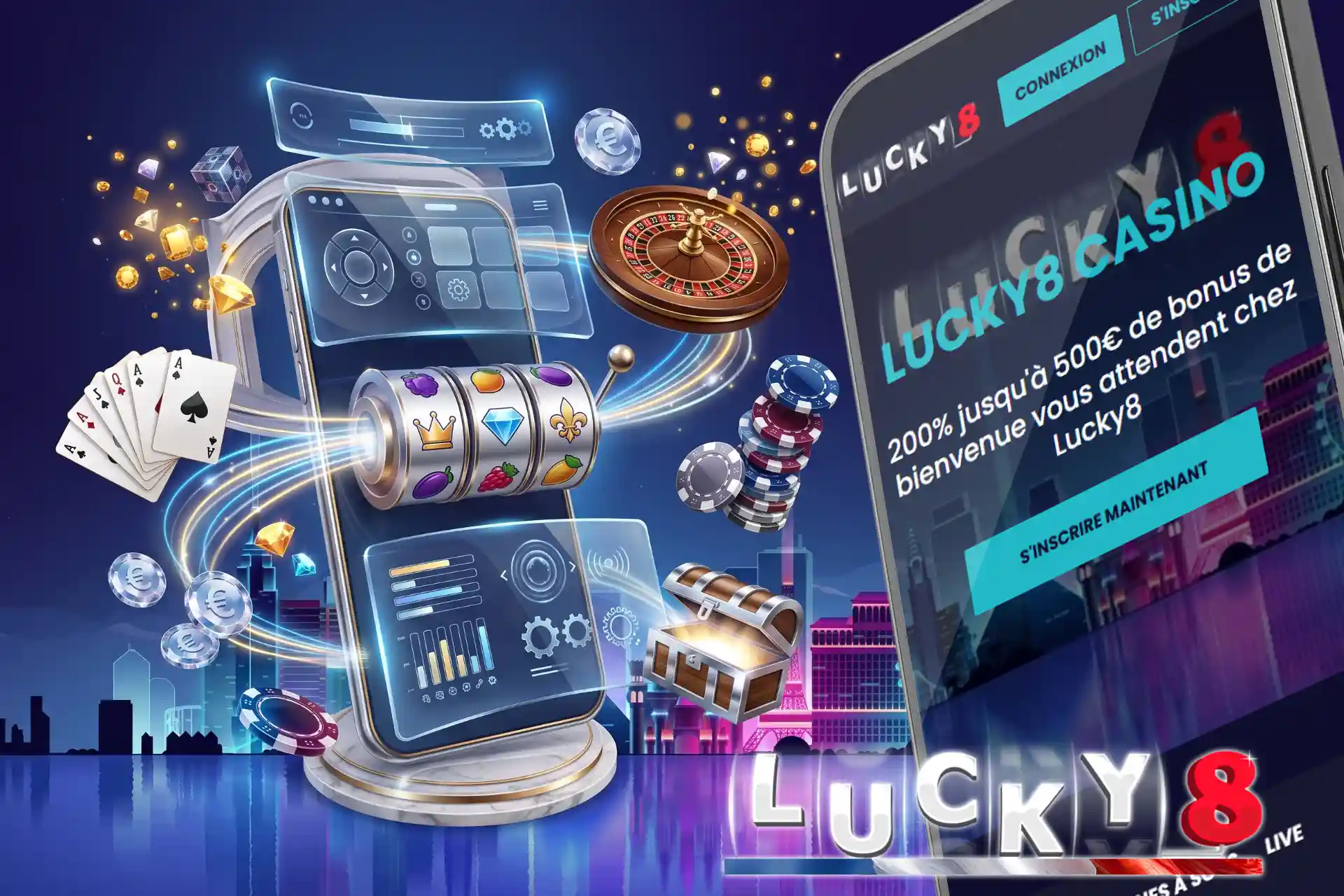 Casino mobile adapté aux smartphones sans application à télécharger.